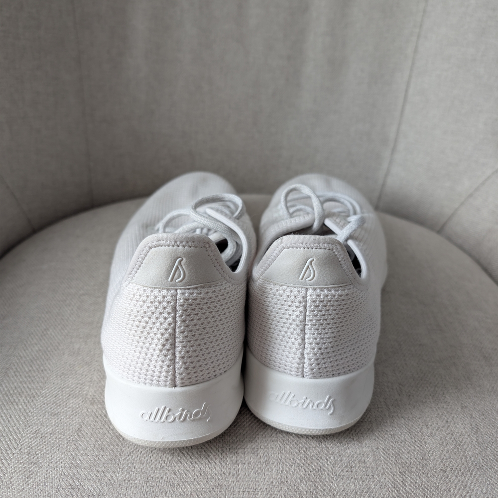 Men's White Allbirds Tree Runners White Size 12 - Picture 5 of 6